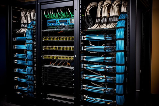 Network cabling rack