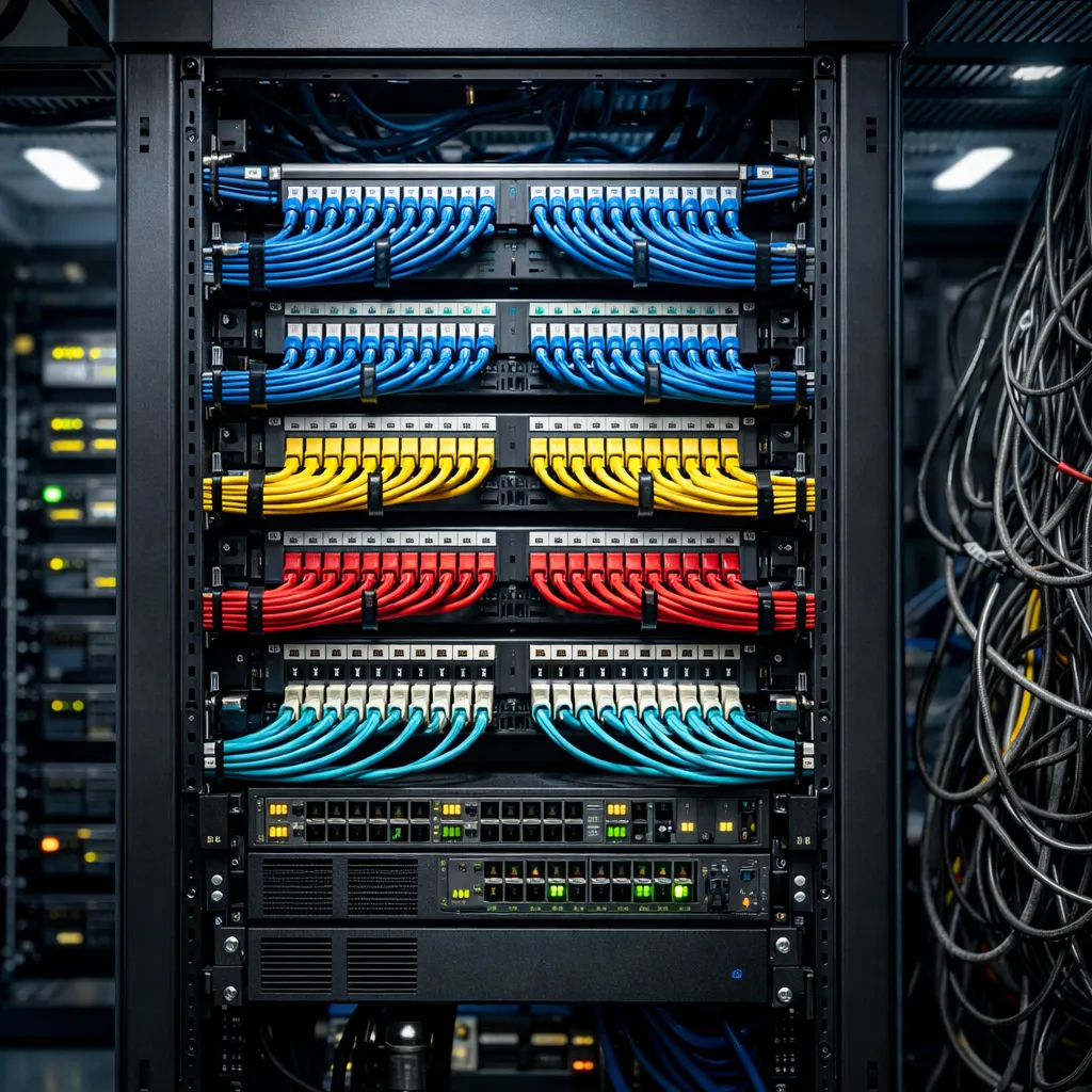 Server rack patch panels